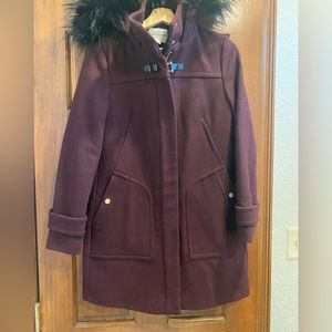 Cole Haan Signature Will Duffle Coat Fur Trim